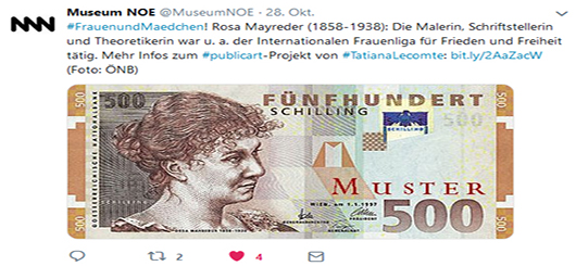 Rosa Mayreder am 500 Schilling Schein Rosa Mayreder am 500 Schilling Schein